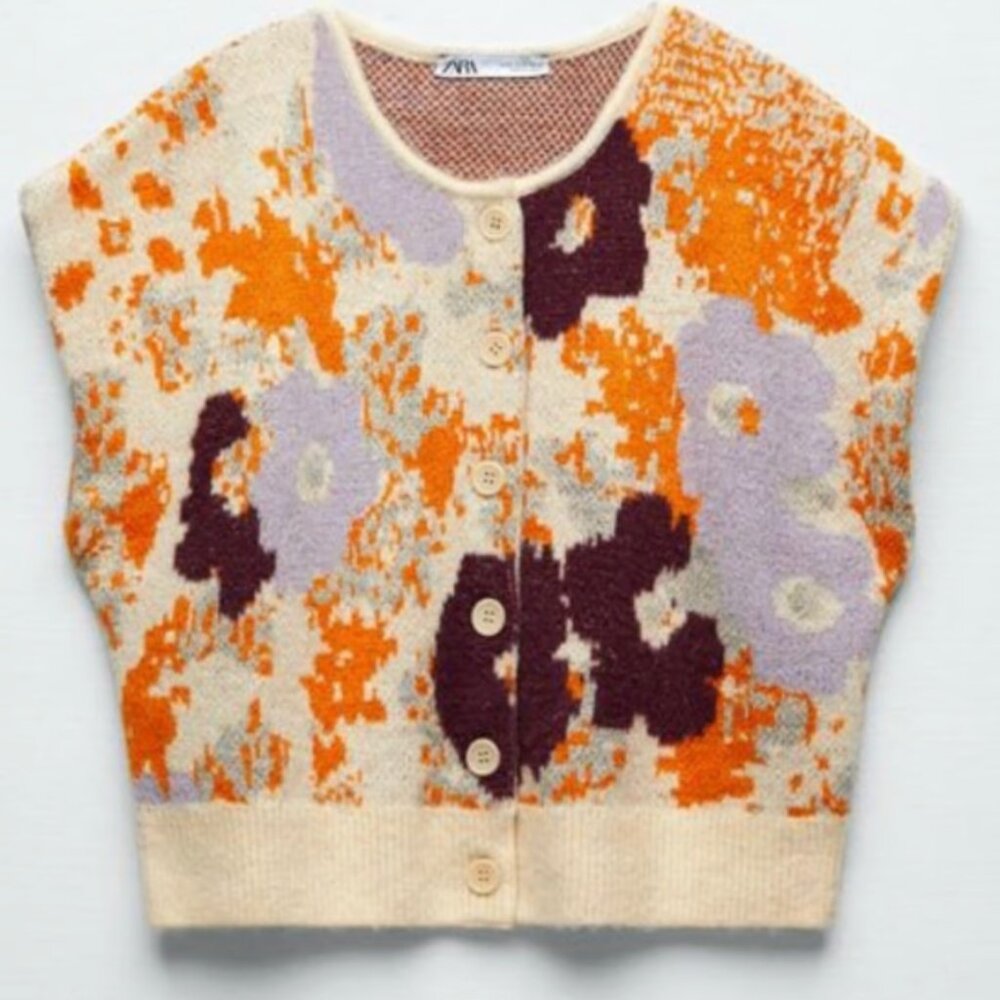 Zara multicolored knitted top